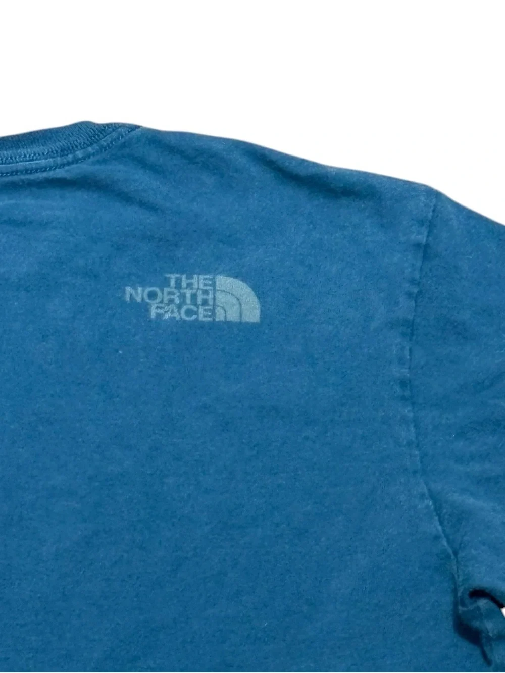 The North Face Men’s “Never Stop Exploring” Teal Blue Tee, Size S